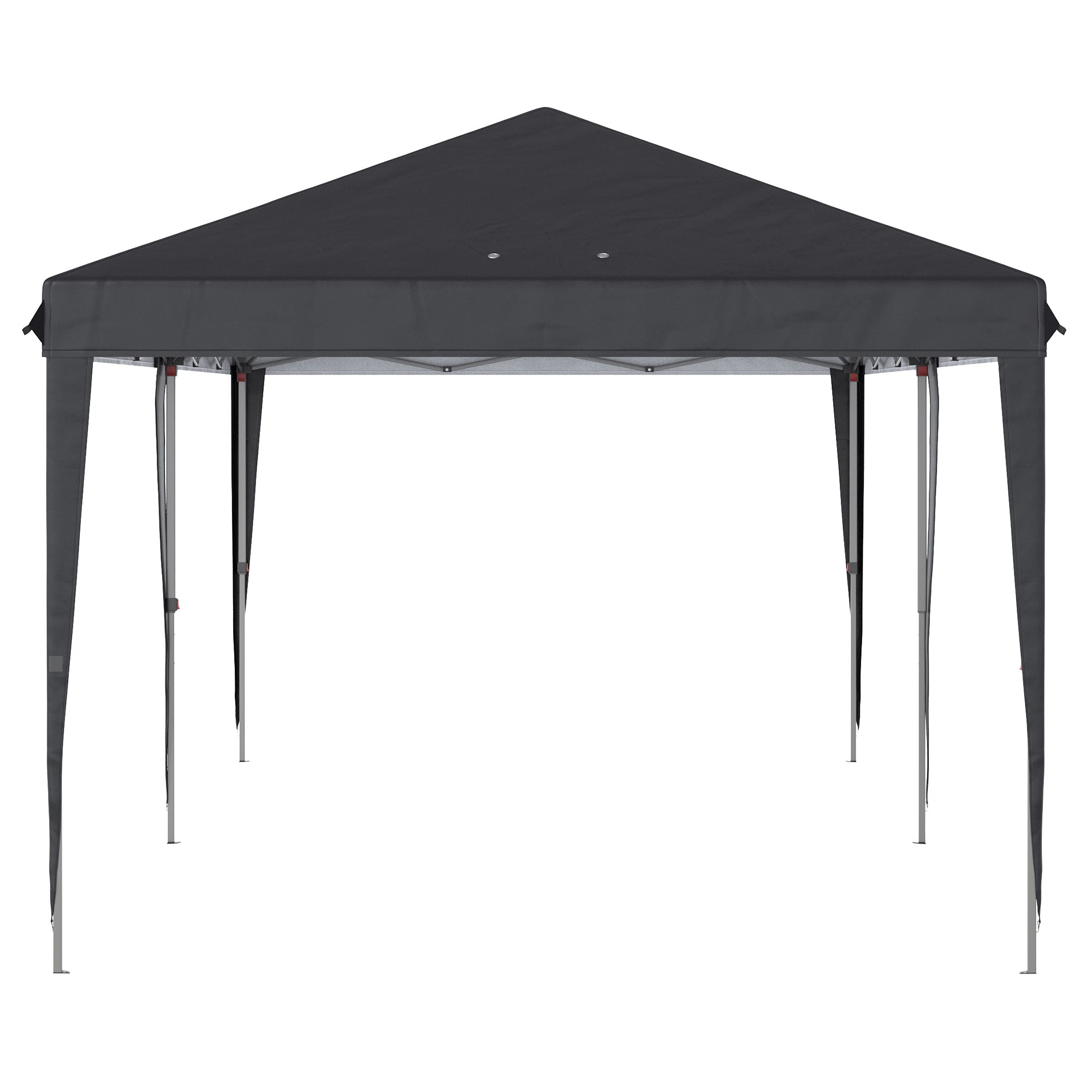 3 x 6 m Pop Up Gazebo, Foldable Canopy Tent, Height Adjustable Wedding Awning Canopy w/ Carrying Bag, Black