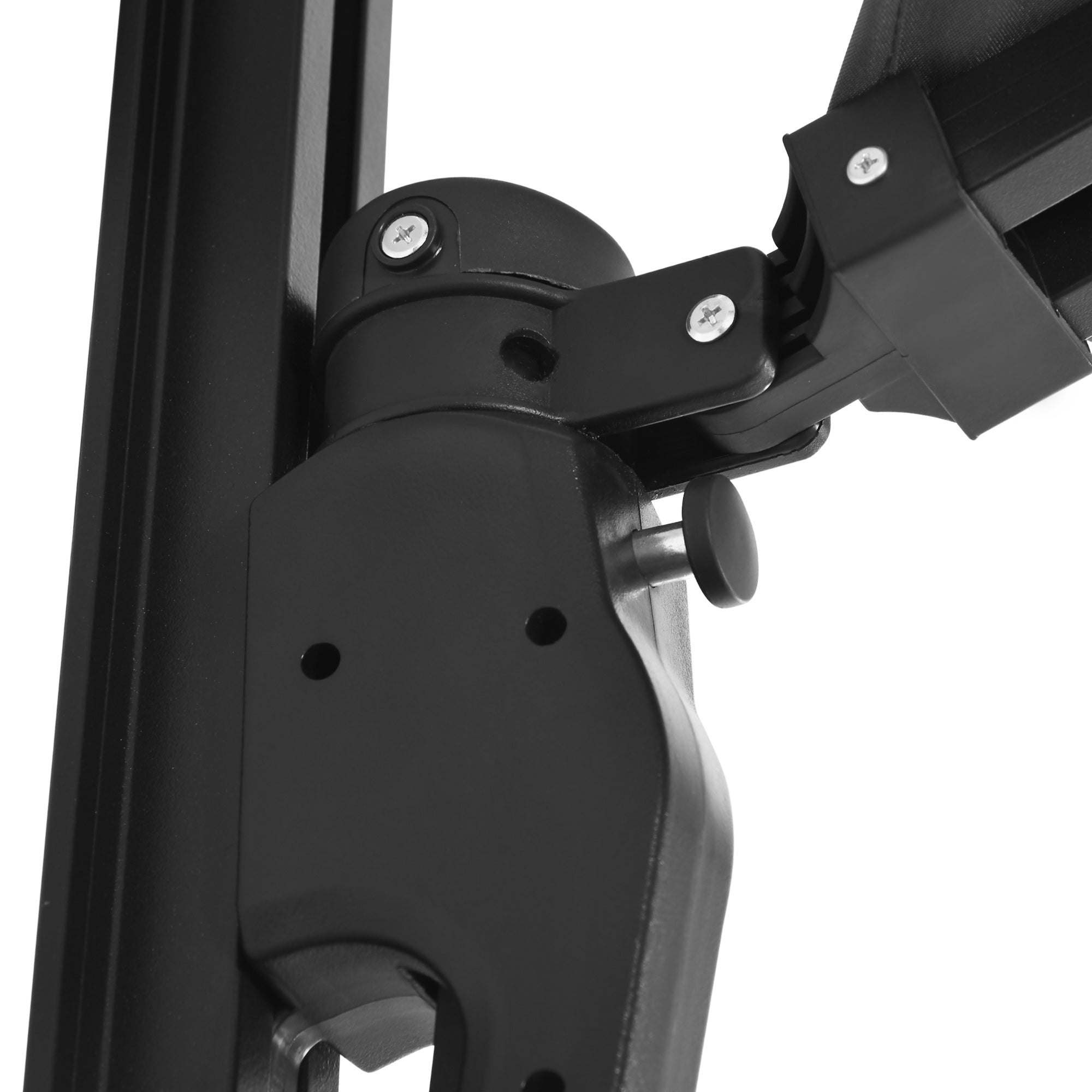 Wall Mounted Outdoor Parasol with 180 Degree Rotatable Canopy Grey