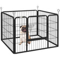 Heavy Duty Foldable 4-Panel Dog Playpen 82x82x60 cm - Grey