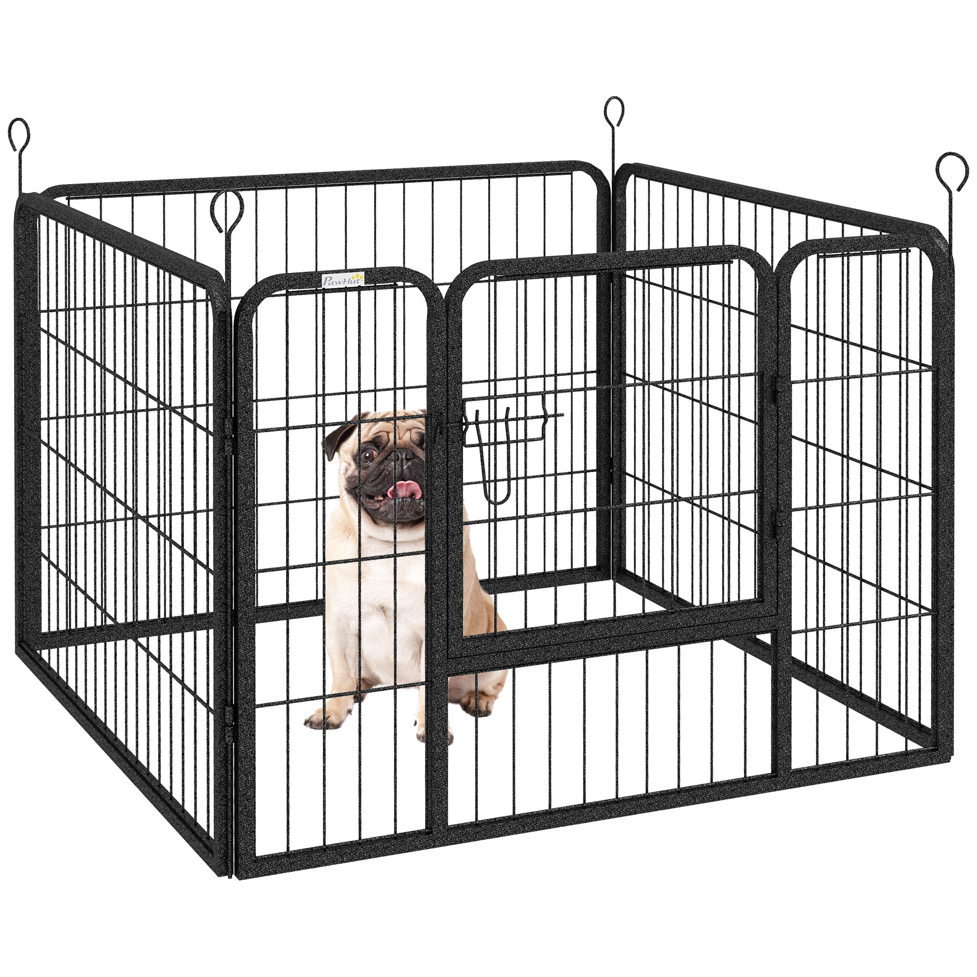 Heavy Duty Dog Playpen, 4 Panel Puppy Pen, Foldable Dog Kennel Both Indoor Outdoor Use Collapsible Design 82L x 82W x 60H (cm)