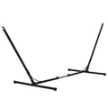 Adjustable 3.1–3.8m Universal Metal Hammock Stand for Garden Camping Patio – Black