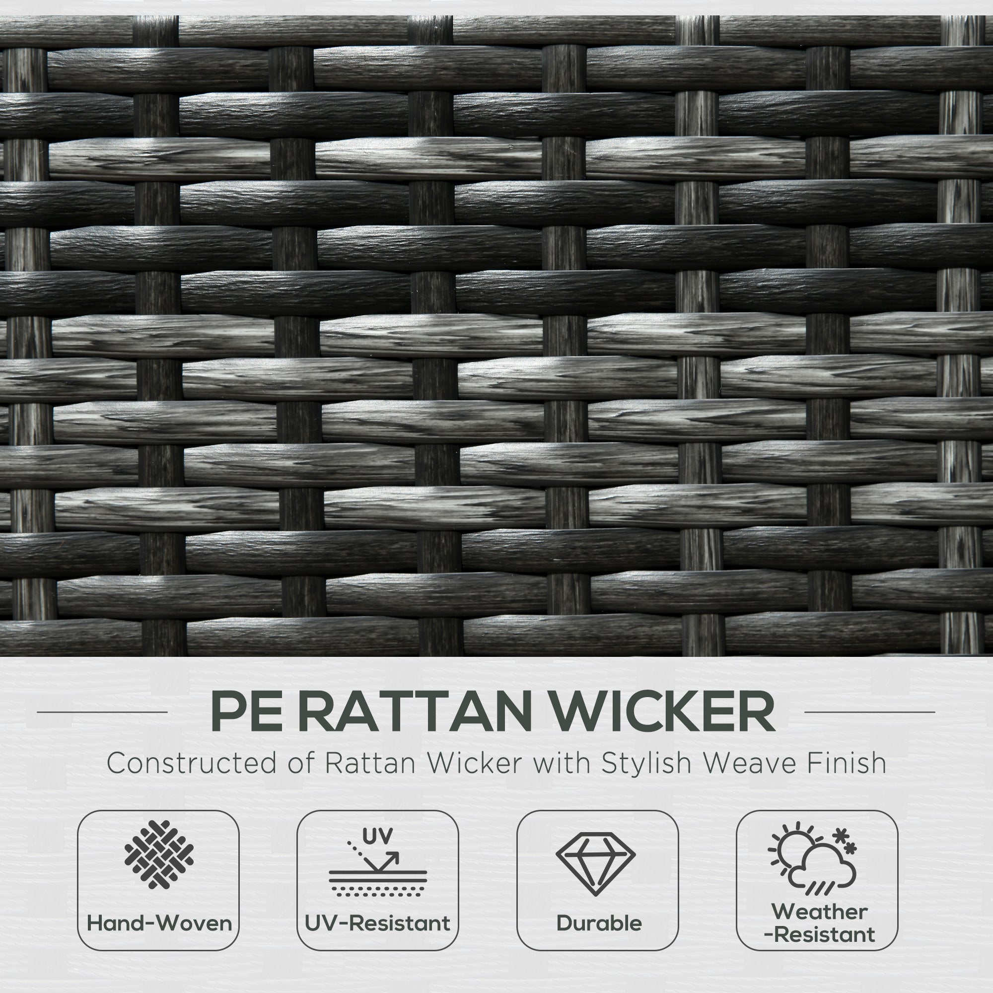 8-Piece PE Rattan Corner Sofa Set with Tempered Glass Table and Washable Cushions - Grey