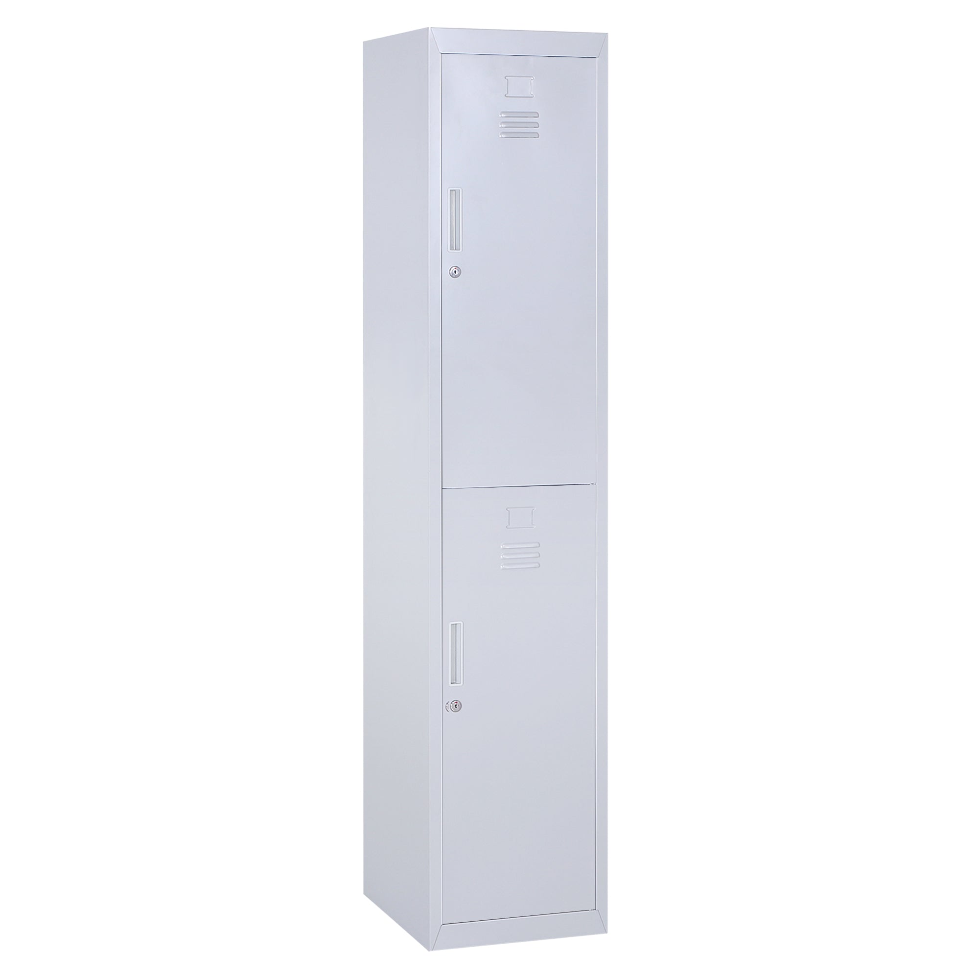 Locker Cabinet Storage Cold Rolled Steel w/ Shelves Vertical Cupboard Grey 38 x 46 x 180 cm