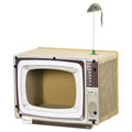 TV-Shaped Cat Scratching Board with Catnip and Toy Rat 43x23x32.5cm - Brown Grey Black