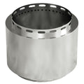 48.5cm Portable Smokeless Fire Pit Set Stainless Steel - Silver