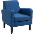 Modern Accent Chair with Comfortable Seating for Living Room - Blue
