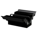 3 Tier 5 Tray Metal Toolbox 45x22.5x34.5cm Portable with Carry Handle - Black