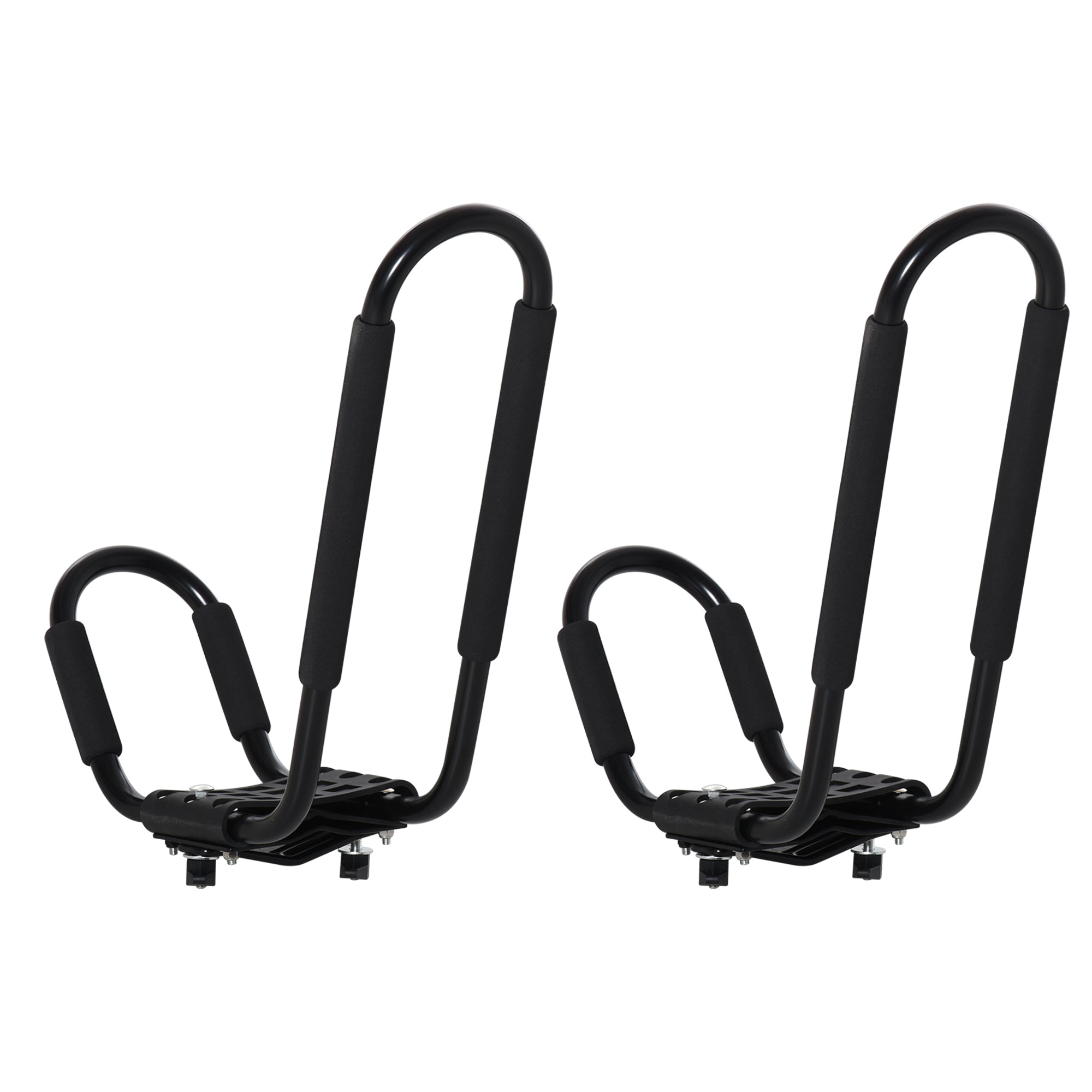 2 Pieces Kayak Roof Rack Universal Mount Cross Bar Carrier Roof Bars for Boat with Strap