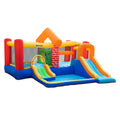 4 in 1 Kids Bounce Castle with Double Slides, Trampoline, Pool & Climbing Wall 3.8x3.7x2.3m - Multi-coloured