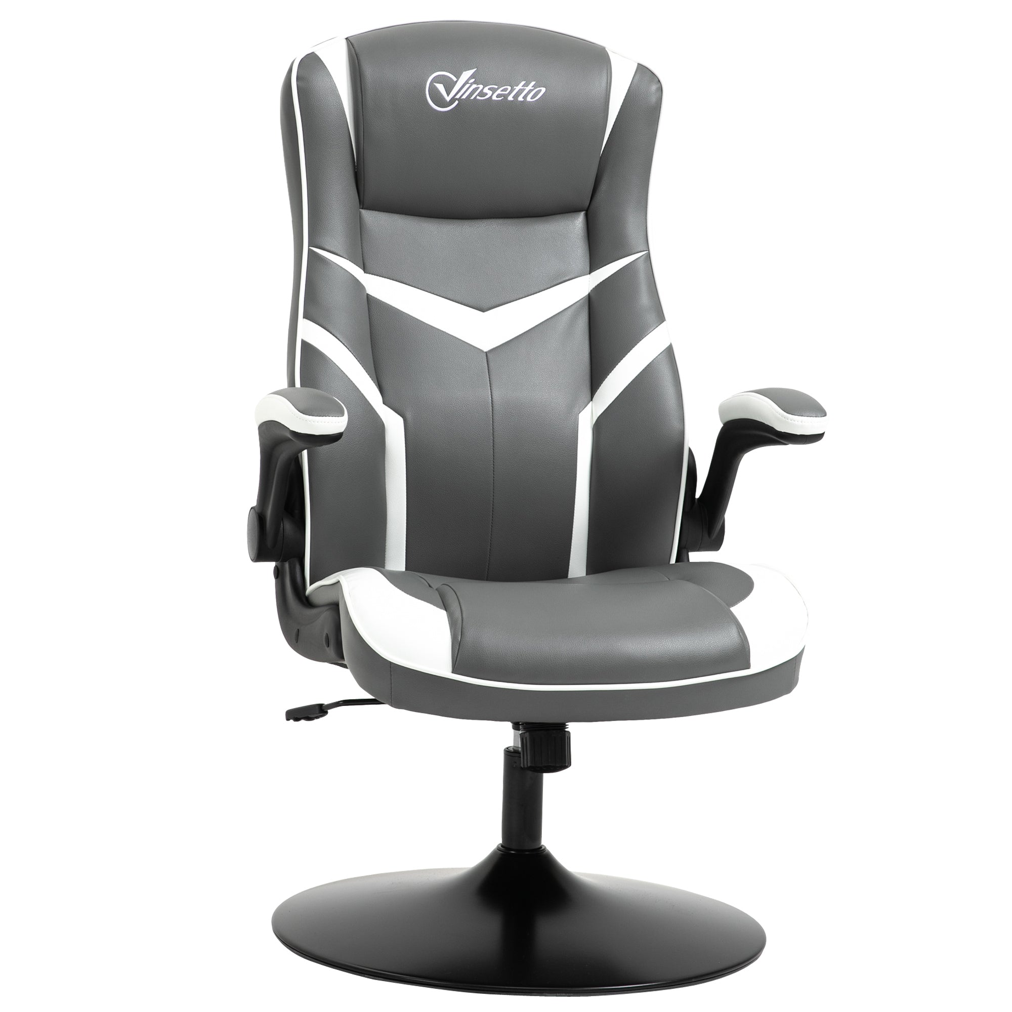 Video Best Gaming Chair Computer Chair, Playseat with Adjustable Height, Swivel Base, Desk Chair, PVC Leather Swivel Chair, Grey