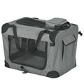 Folding Oxford Fabric Pet Carrier Bag for Small Pets - Grey