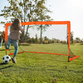Tetoron Mesh Folding Outdoor Football Goal 183x90x90 cm - Orange