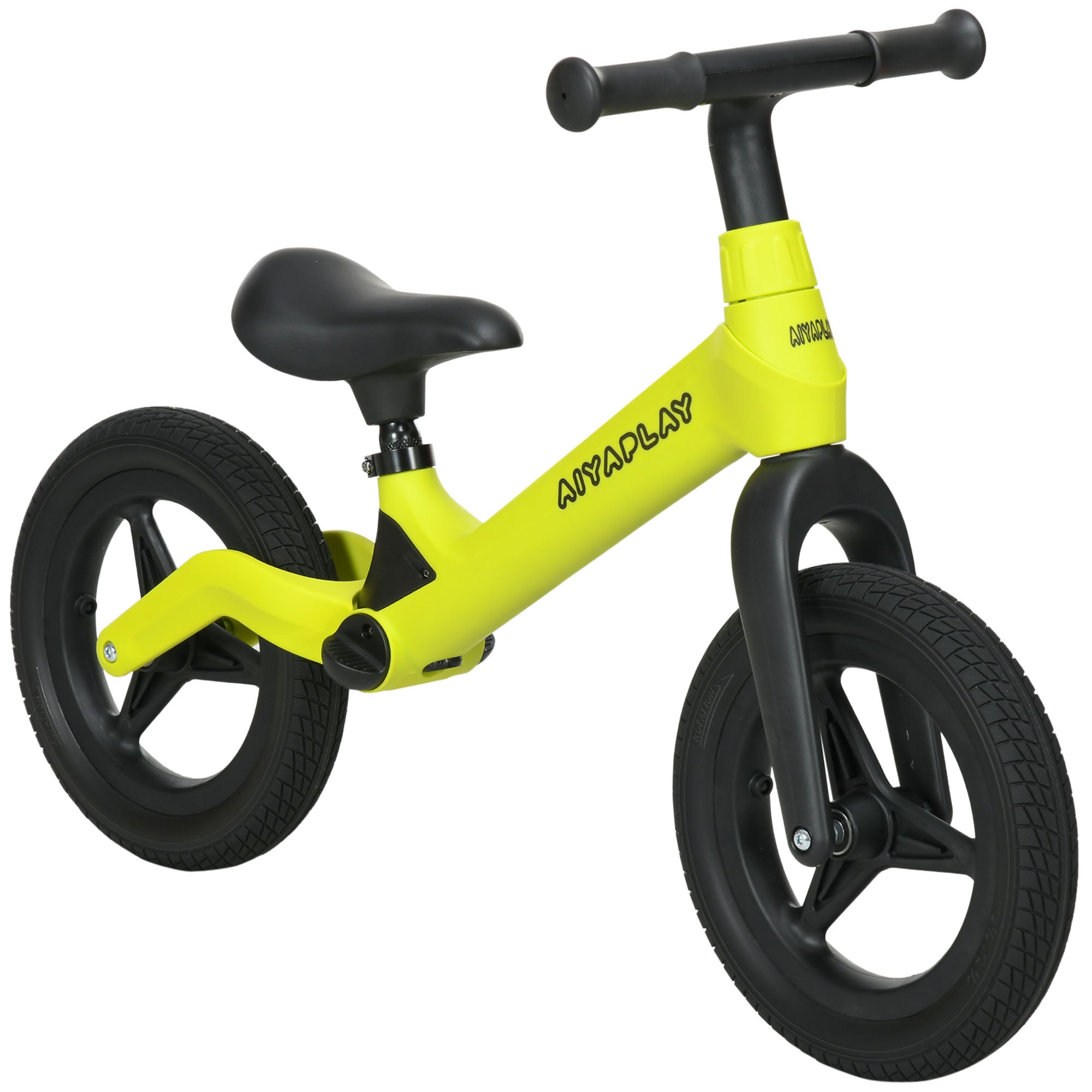 Balance Bike with Adjustable Seat and Handlebar, PU Wheels, No Pedal, Aged 30-60 Months up to 25kg - Green