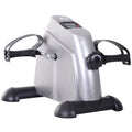 Mini Exercise Bike with Adjustable Resistance and LCD Display - Silver