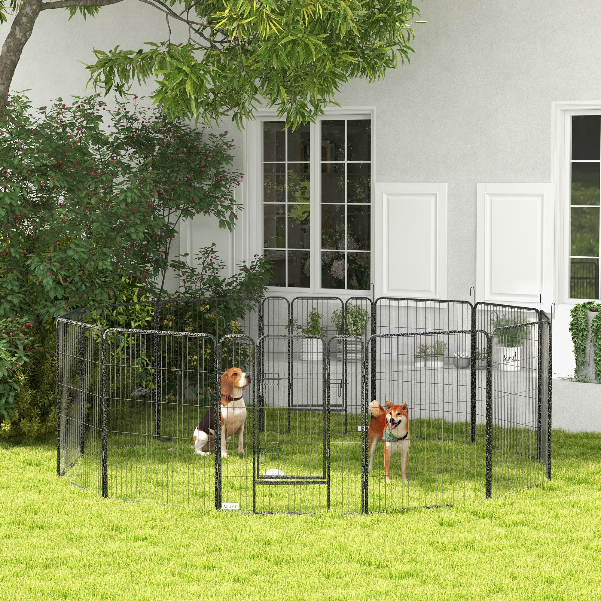 Heavy Duty Puppy Play Pen, 12 Panels Pet Exercise Pet, Pet Playpen for Small, Medium and Large Dogs