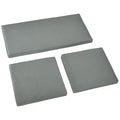 3 Piece Outdoor Seat Cushion Set for Rattan Furniture - Dark Grey