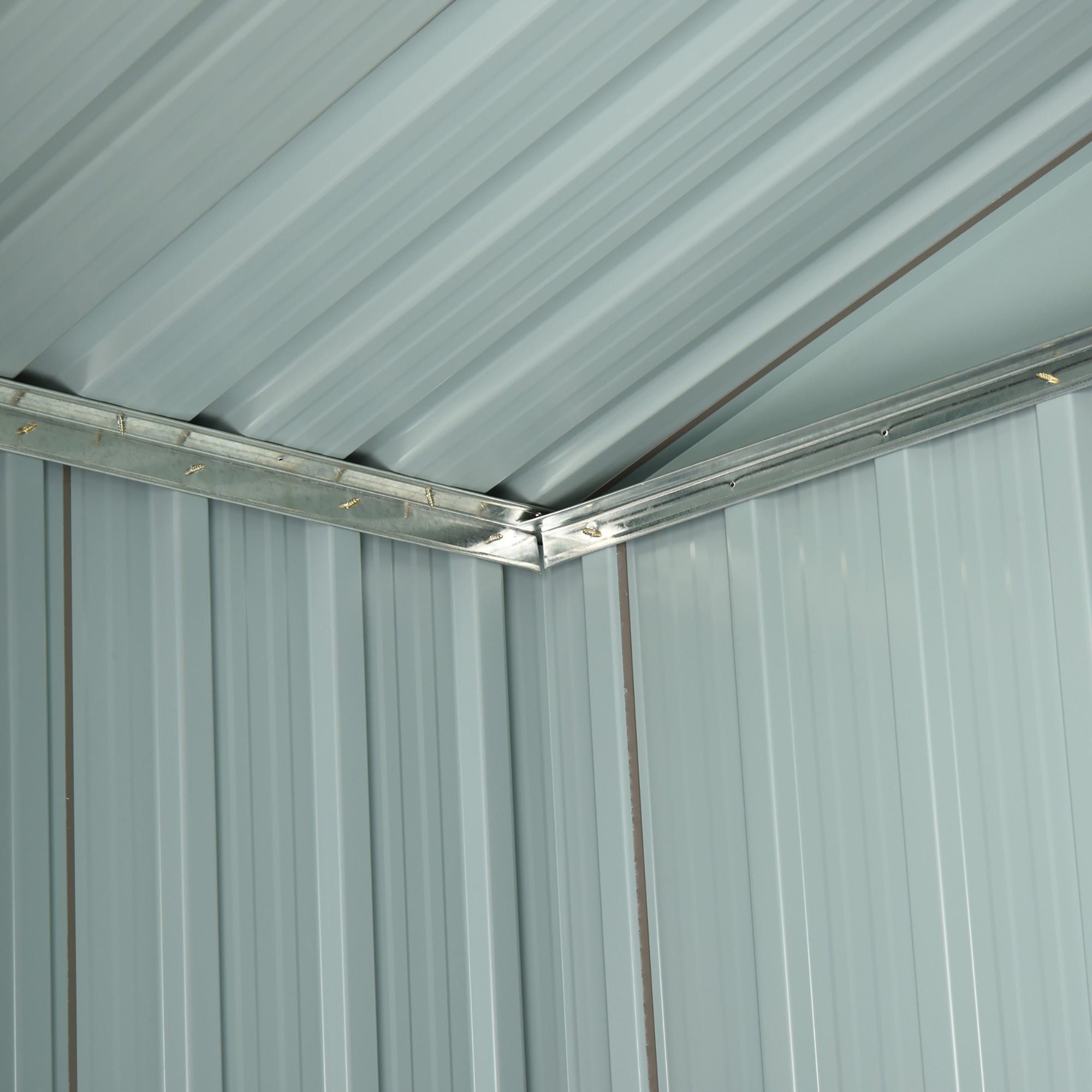 6.4 x 3.6ft Garden Metal Storage Shed w/ Double Sliding Door and Air Vents, Tool Storage for Backyard Patio Lawn, Grey