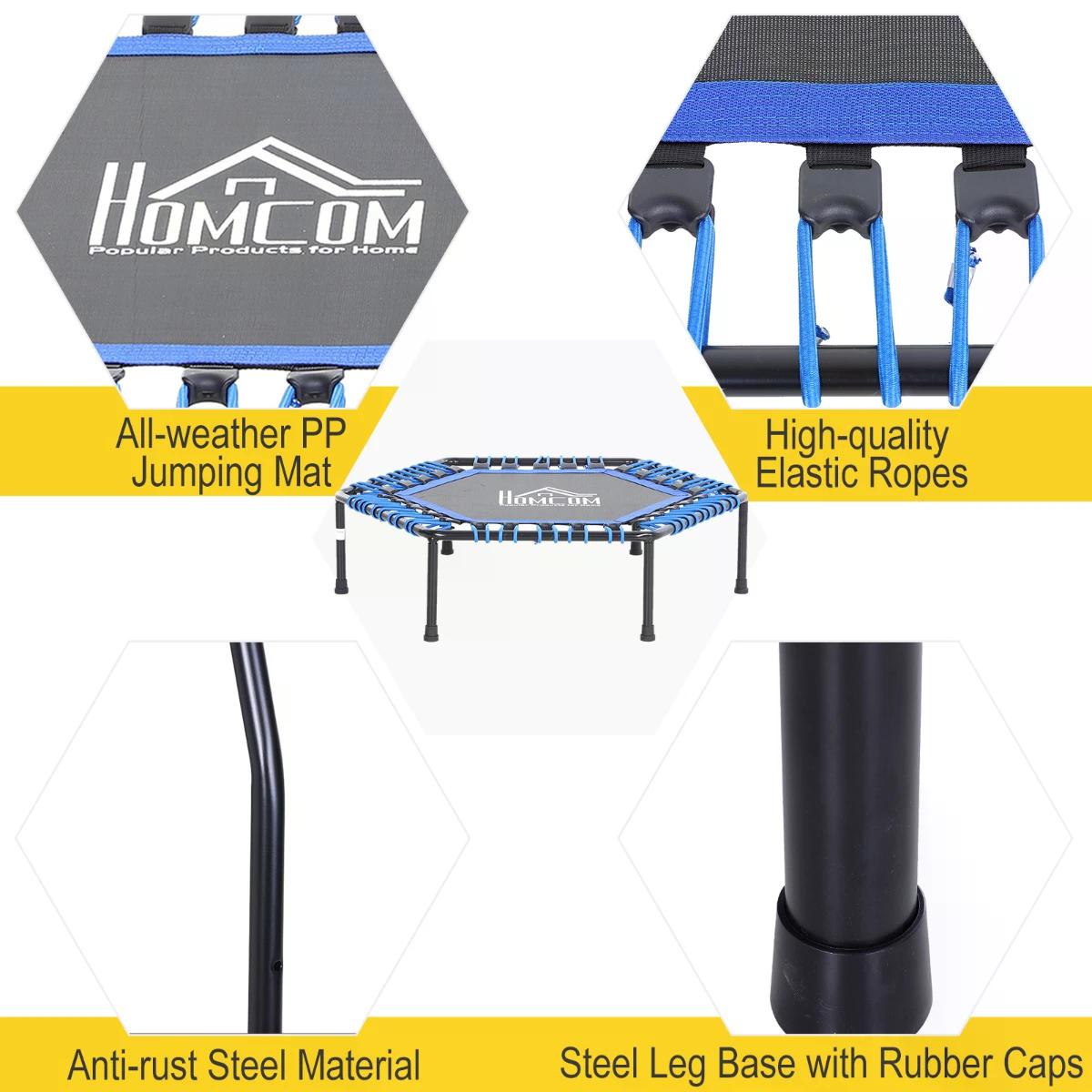 40" Mini Hexagon Steel Frame Trampoline Blue