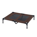 Durable Elevated Large Dog Bed for Indoor and Outdoor Use - Brown