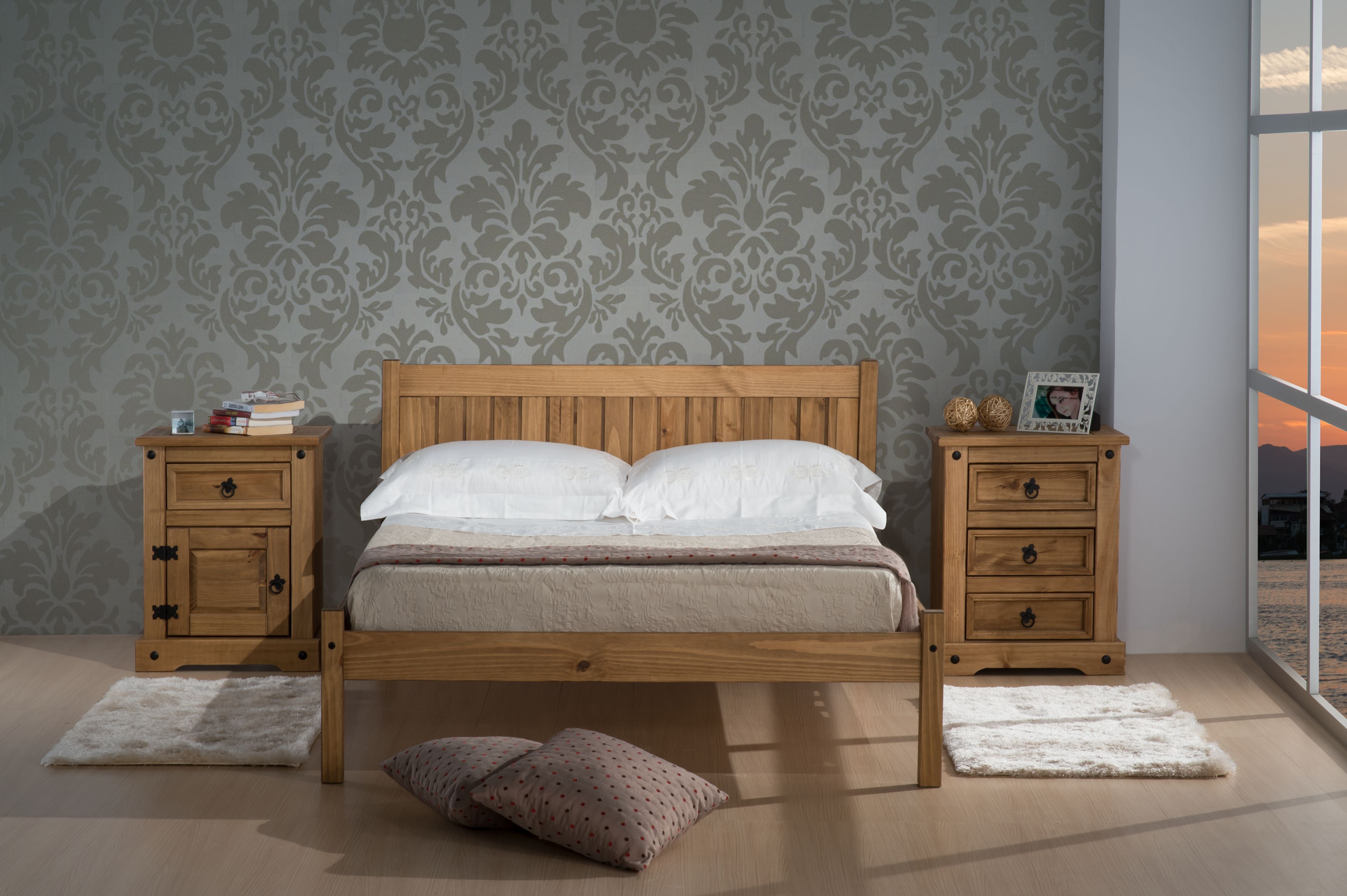 Rio Small Double Bed Brown - Bedzy UK modern and affordable home furniture England