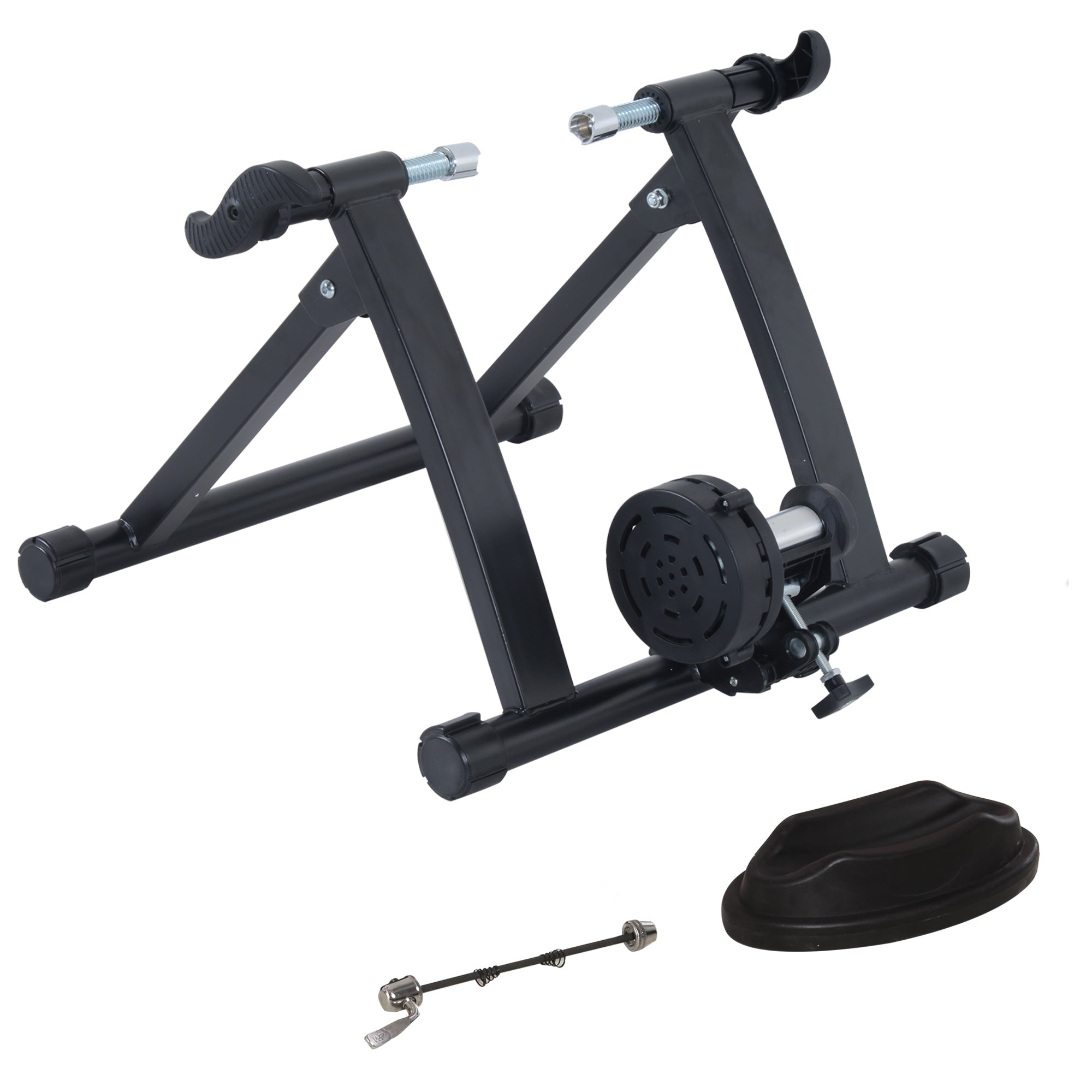 Foldable Indoor Bike Turbo Trainer-Black