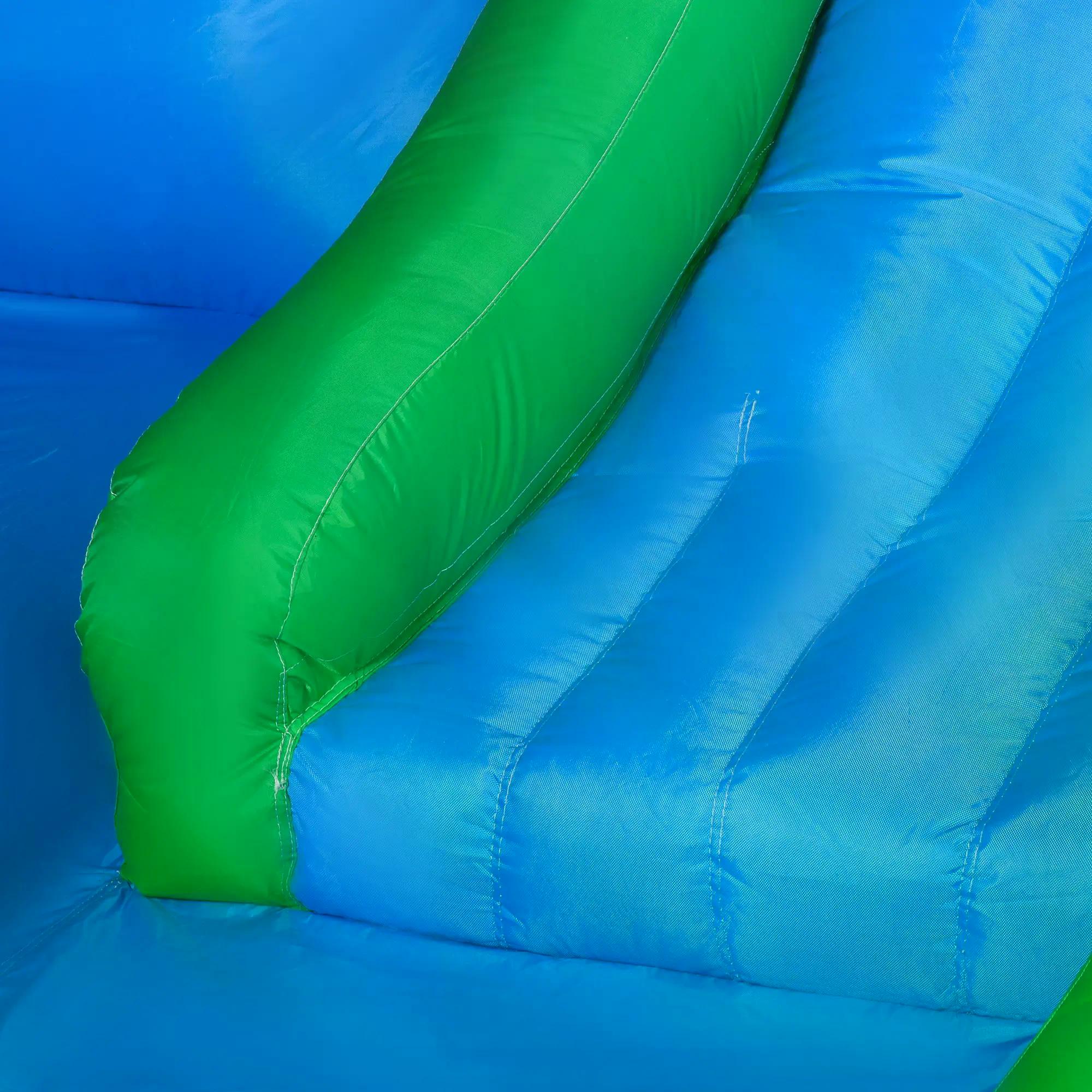 Kids Inflatable Bouncy Castle Water Slide 6 in 1 Bounce House Jumping Castle Water Pool Gun Climbing Wall Basket for Summer Playland