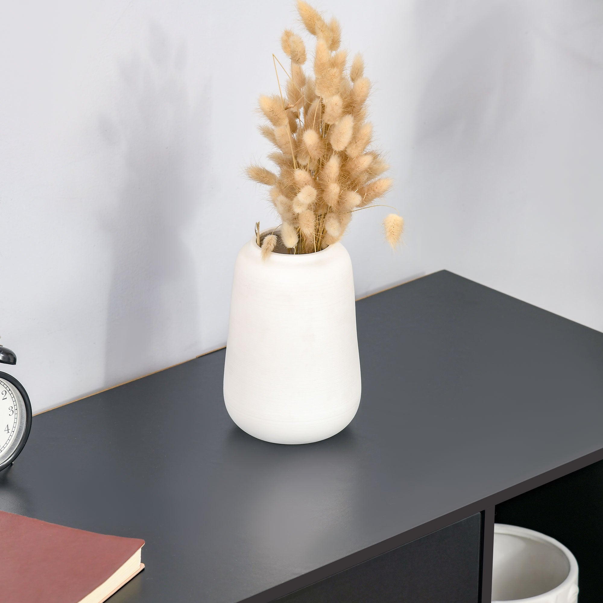 Mobile Office File Cabinet, Lateral Stationery Storage Cabinet, Printer Stand Unit with Wheels, Open Compartment and Cupboard, Black