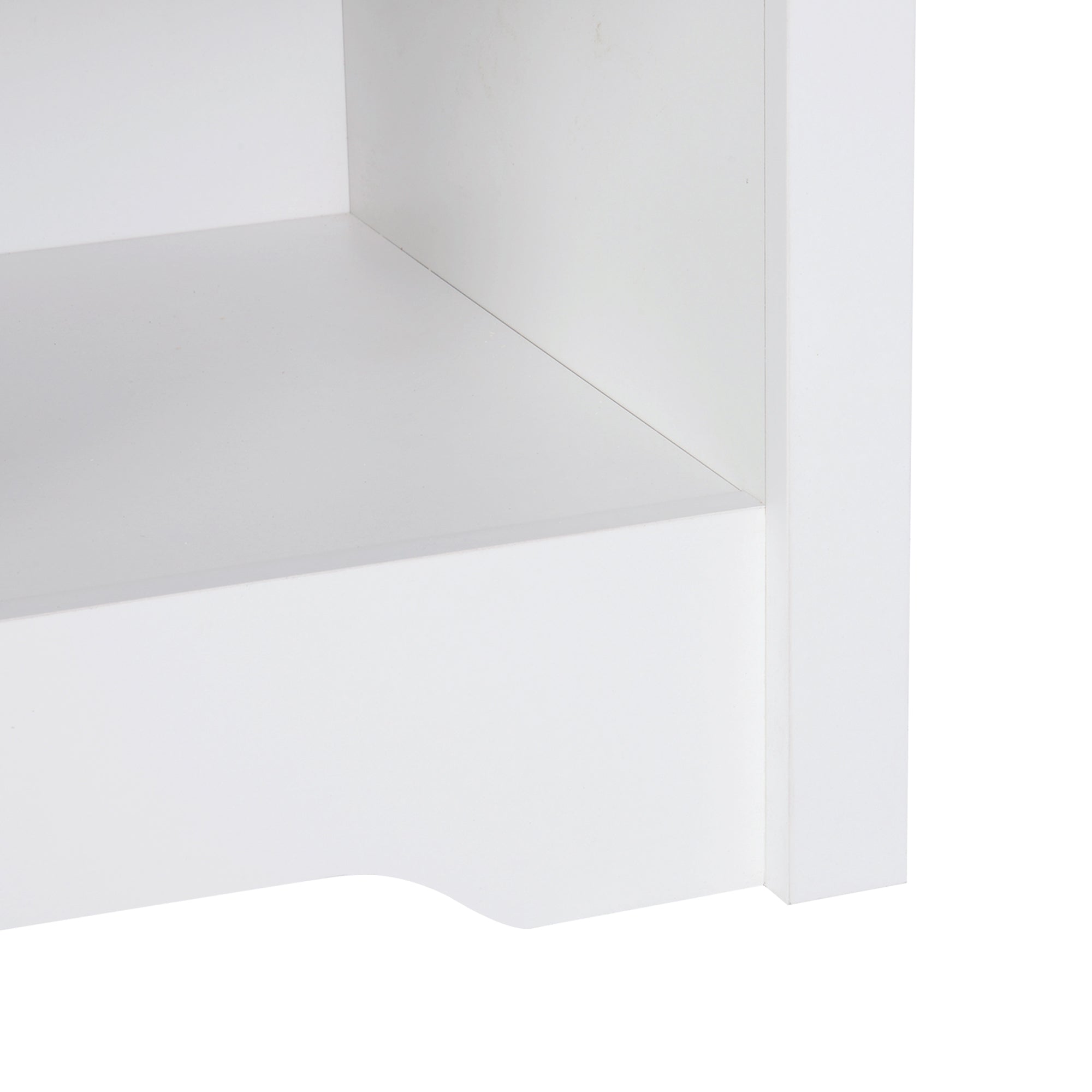 Modern Bedside Table, Nightstand with Drawer Shelf, End Table for Living room, Bedroom, Set of 2, White