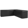 250 x 250cm Waterproof UV Protection L-Shaped Rattan Sofa Cover - Black