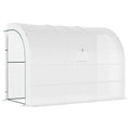 Outdoor Walk-In Greenhouse with 3-Tier Shelves, 1 Piece - White