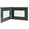 2 Pack Gazebo Side Panels with Window for 3x3 or 3x4m Canopy - Green
