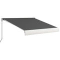 Electric Retractable Awning with Remote Control and Full Cassette - Grey