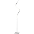 Modern Dimmable Spiral Floor Lamp with 3 Brightness Levels and Square Base - Silver