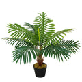 Artificial Palm Tree 60cm with Nursery Pot 8 Leaf Tropical Décor - Green