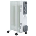 2180W Portable Oil Filled Radiator with 24-Hour Timer, 3 Heat Settings & Adjustable Thermostat - White