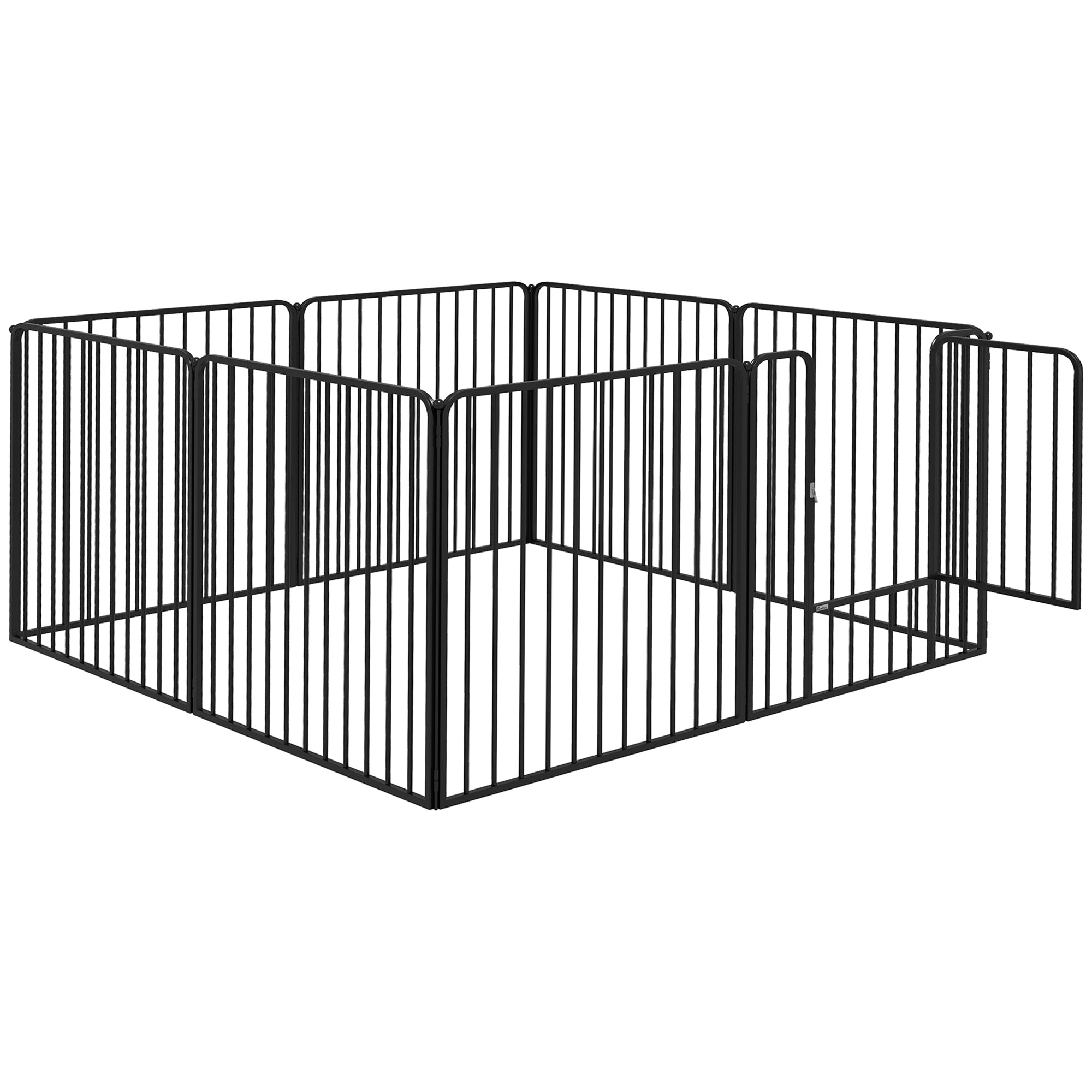 8 Panels Heavy Duty Dog Pen, 80cm Height Pet Playpen for Indoor Outdoor, Small and Medium Dogs