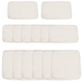 Set of 14 Outdoor Rattan Sofa Cushion Covers with Zips - Beige Polyester