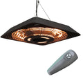 2000W Electric Hanging Patio Heater with Remote Control - Aluminium