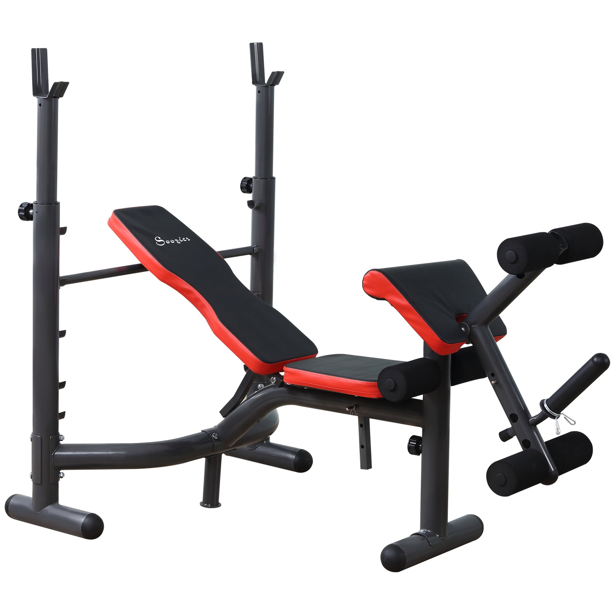 Multifunctional Weight Bench, for Arms, Legs, Abdomen - Red and Black