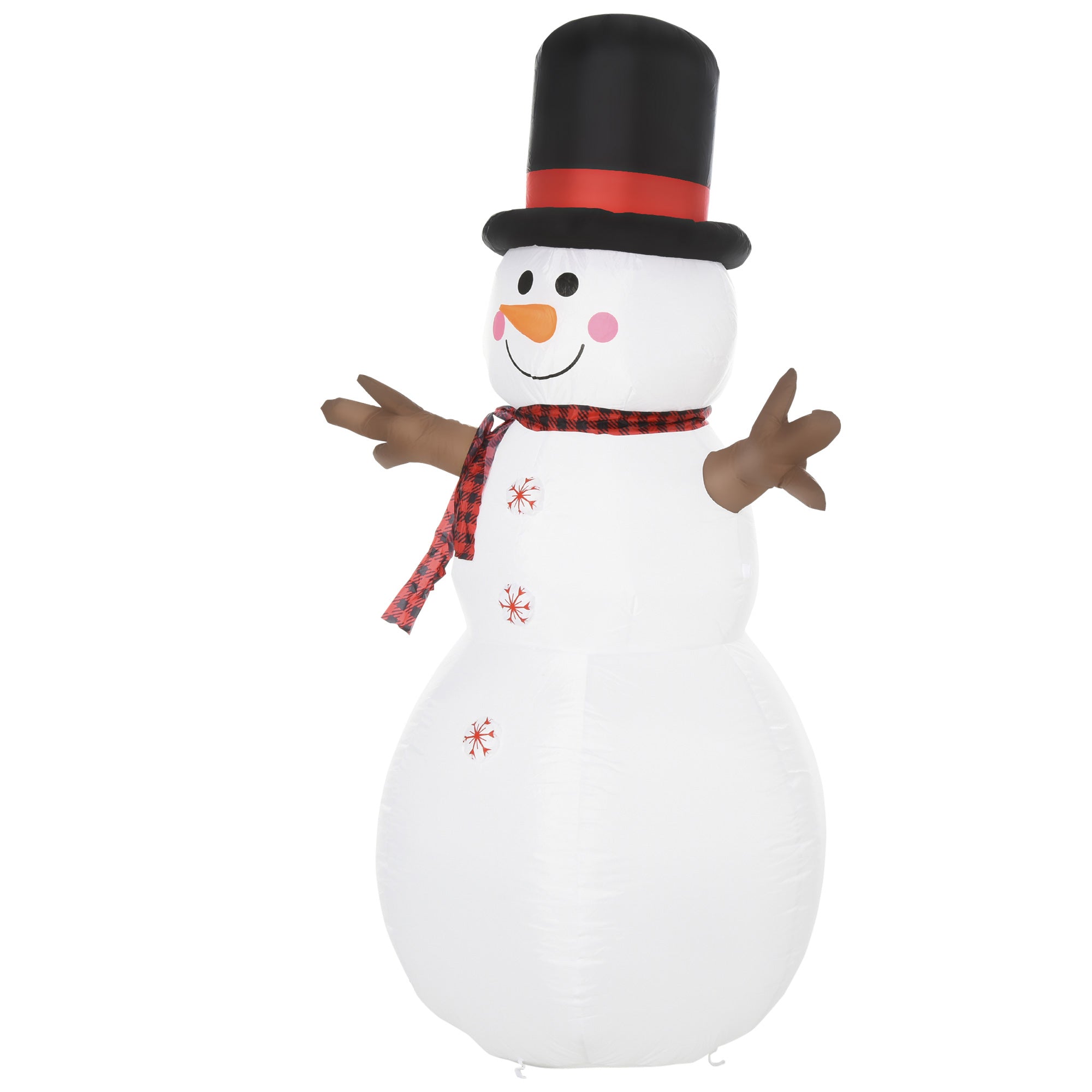 6ft/1.82m Tall Giant Outdoor Indoor Inflatable Snowman Christmas Decoration for Lawn with Hat Scarf LED Lights