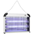 20W Free Standing Wall Hanging Electric Fly Mosquito Killer Bug Zapper - Silver