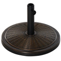 Offset Patio Umbrella Cement Base Stand for 35mm/38mm/48mm Cantilever Parasol - Black