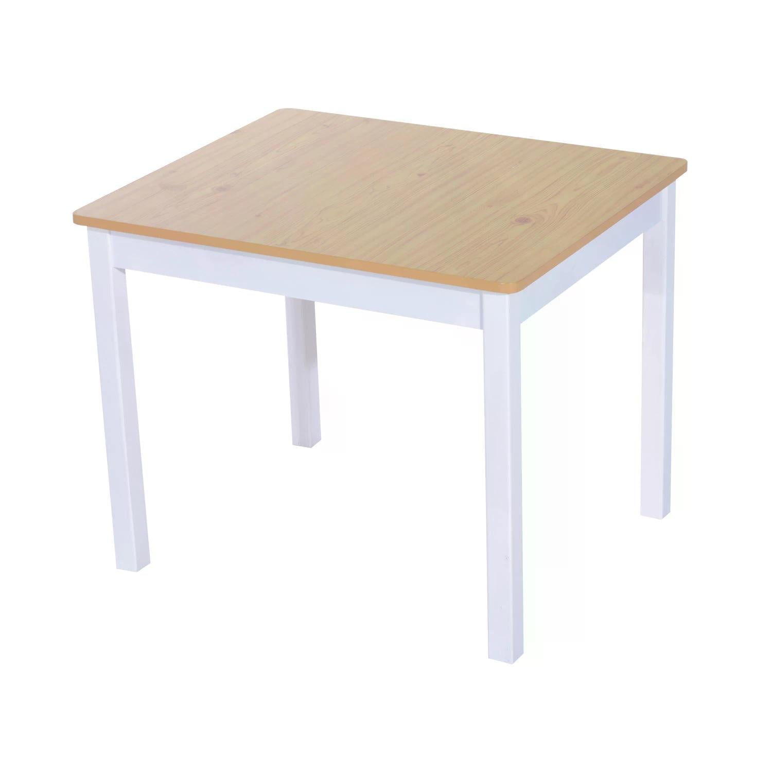 Pine Wood Kids 4 Pc Furniture Set-Oak/White