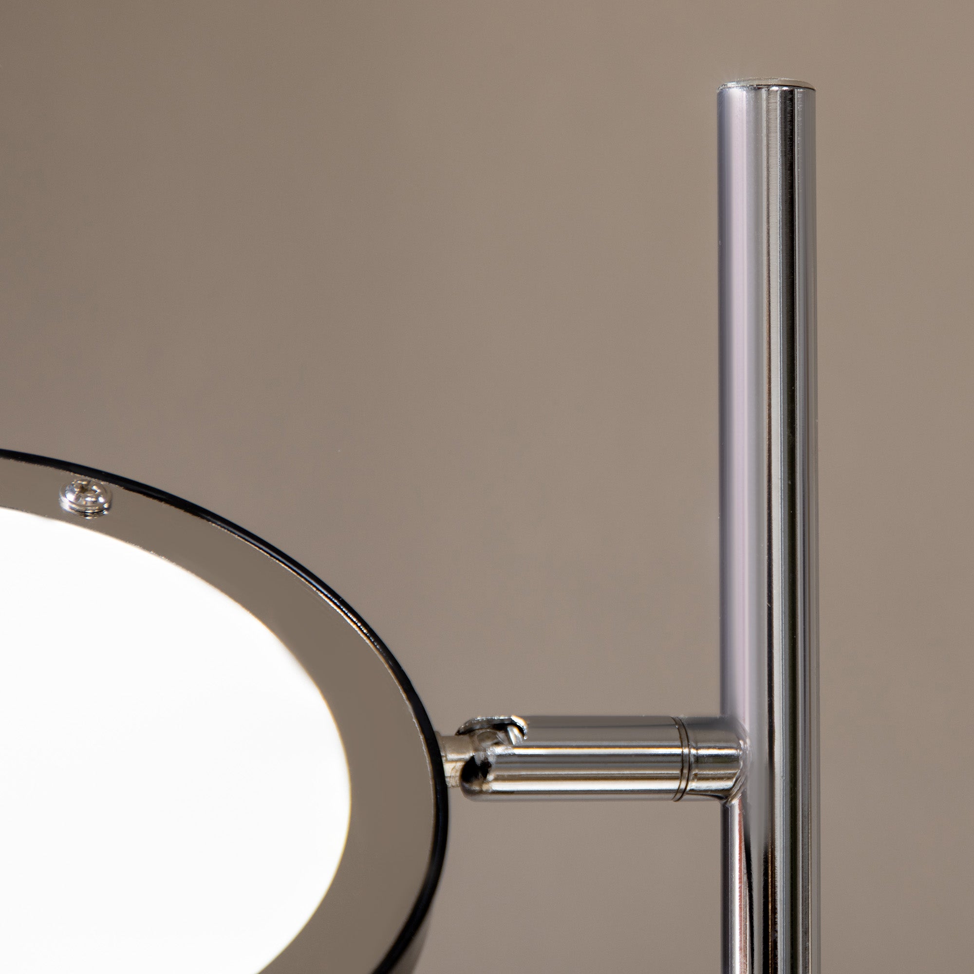 Modern Floor Lamps for Living Room, Standing Lamp with 2 Light White LED, Adjustable Head, 25x25x165cm, Chrome