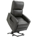 Riser Recliner Chair with Remote Control and Footrest - Charcoal Grey