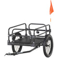 Steel Bike Trailer with Suspension and Triple Safety, 2-Wheel Outdoor Wagon Carrier - Black