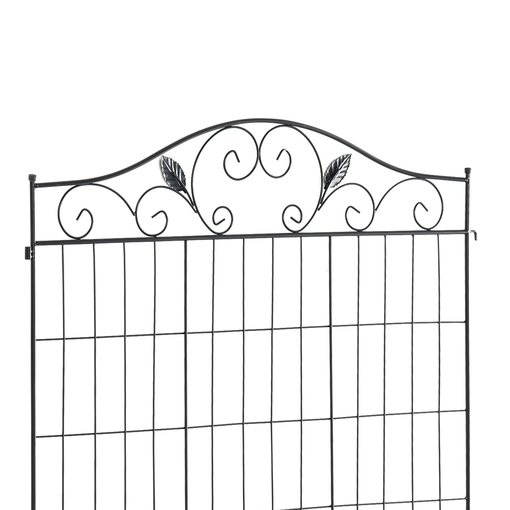 Garden Decorative Fence 4 Panels 44in x 12ft Metal Wire Landscape Border Edging