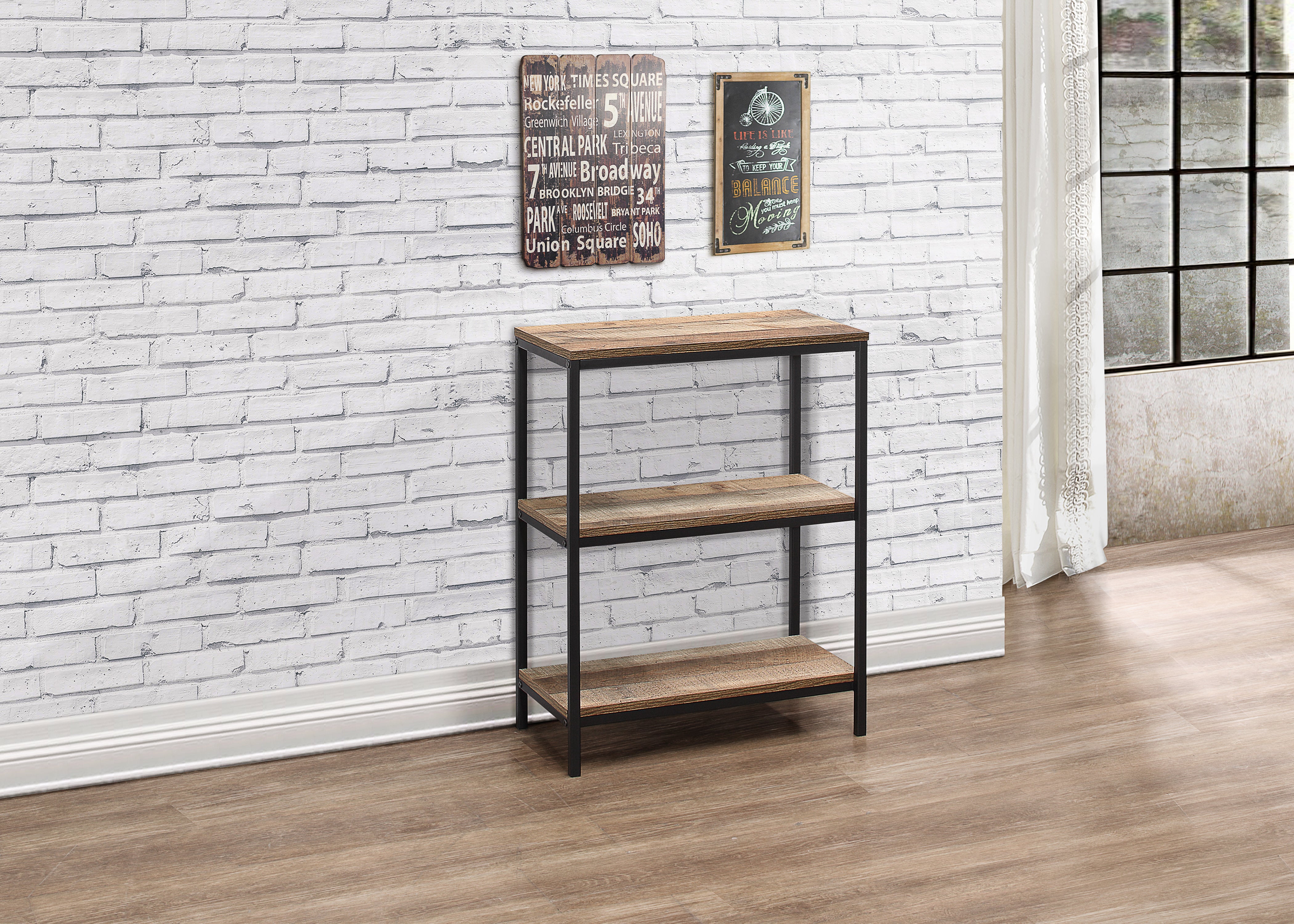 Urban 3 Tier Bookcase Rustic