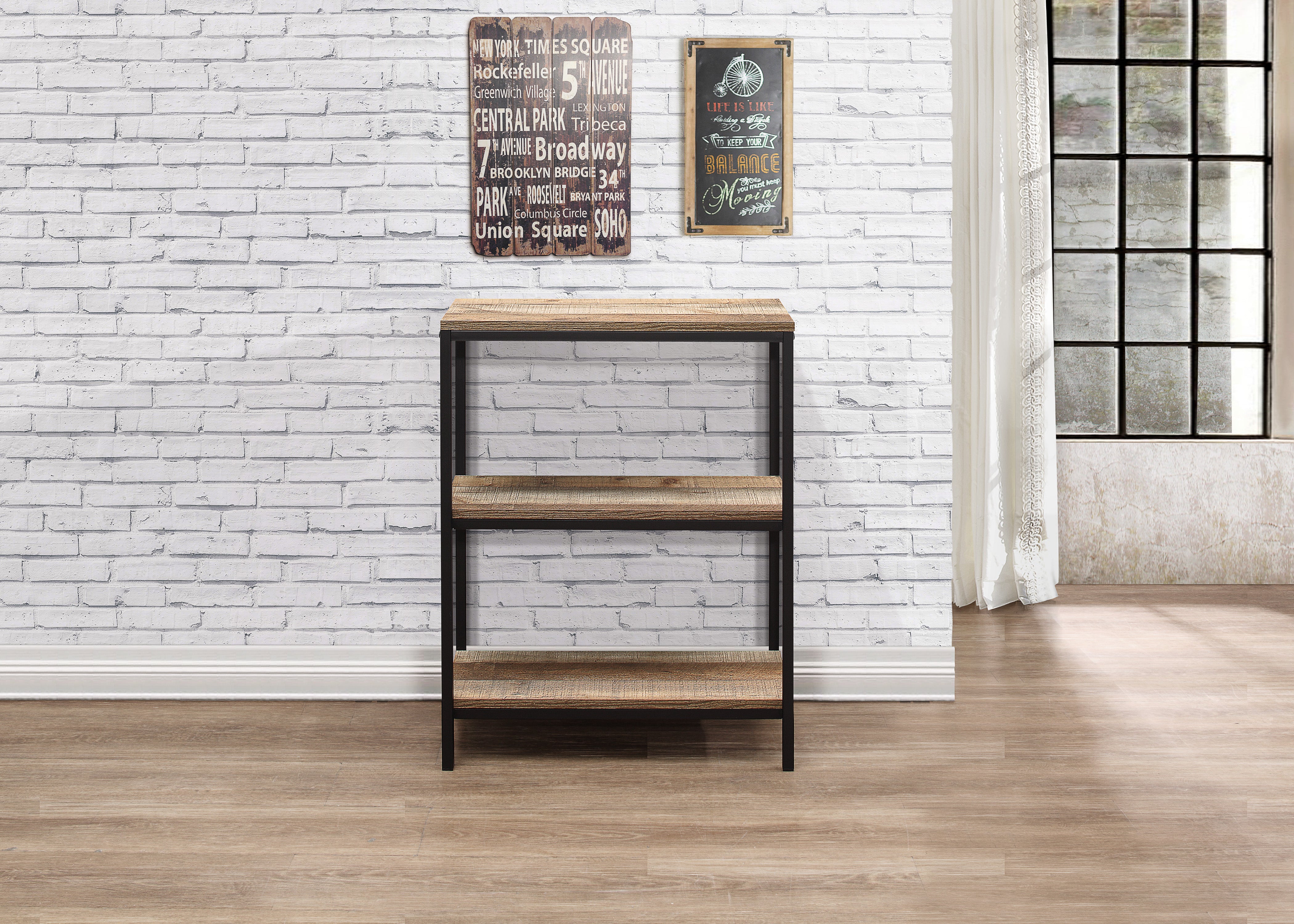 Urban 3 Tier Bookcase Rustic