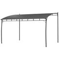 3 x 4m Outdoor Pergola Gazebo Set with Metal Frame and Sun Shade - Dark Grey